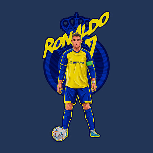 Мужской свитшот Криштиану Роналду 7 Аль Наср / Тёмно-синий – фото 3