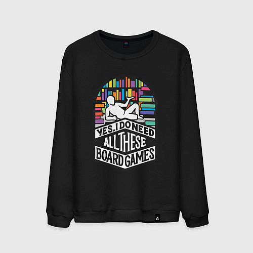 Мужской свитшот Boardgamer isms / Черный – фото 1