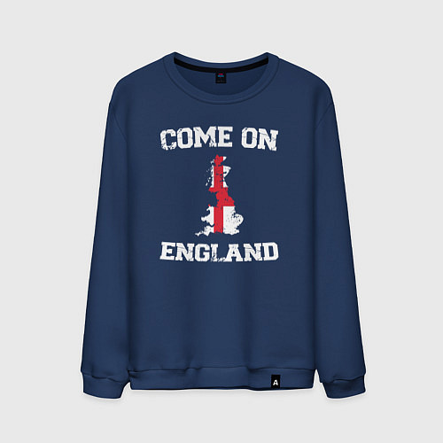 Мужской свитшот Come on England / Тёмно-синий – фото 1