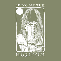 Свитшот хлопковый мужской Bring Me the Horizon girl, цвет: авокадо — фото 2