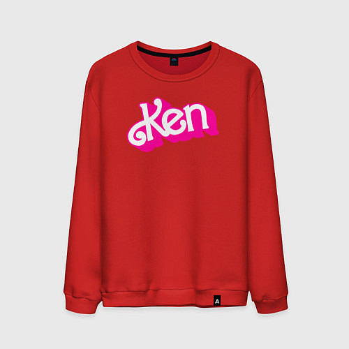 Мужской свитшот Логотип розовый Кен / Красный – фото 1