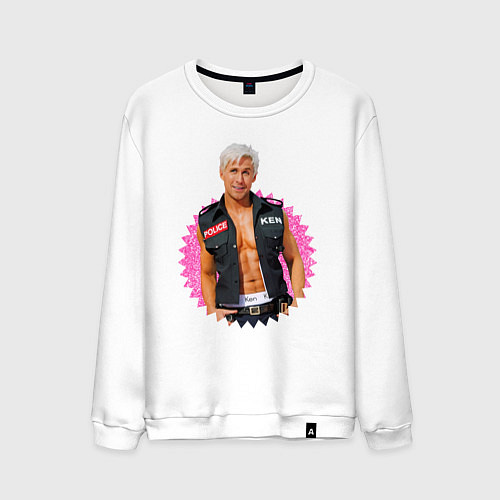 Мужской свитшот Полицейский Райан Гослинг / Белый – фото 1