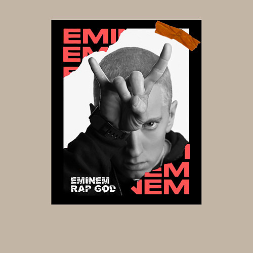 Мужской свитшот Rap god / Миндальный – фото 3