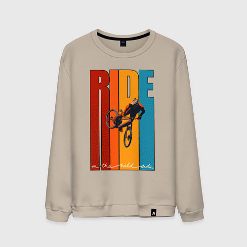 Мужской свитшот MTB - ride / Миндальный – фото 1