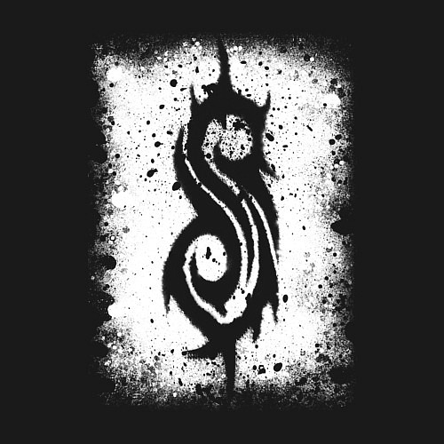 Мужской свитшот Slipknot logo / Черный – фото 3