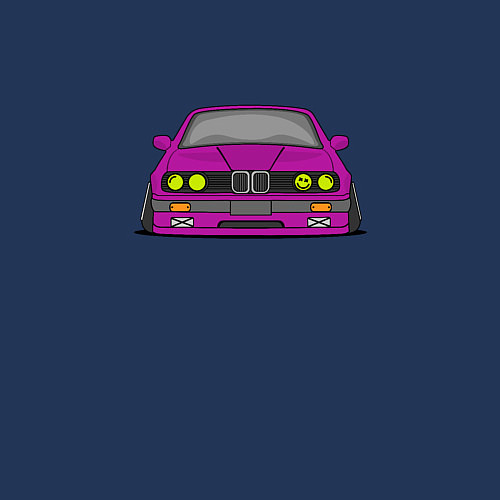 Мужской свитшот Низкая bmw e30 drift stance / Тёмно-синий – фото 3