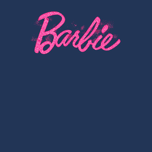 Мужской свитшот Блестящий логотип Барби / Тёмно-синий – фото 3