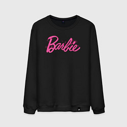 Свитшот хлопковый мужской Блестящий логотип Барби, цвет: черный
