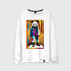 Мужской свитшот Funny panda - pop art