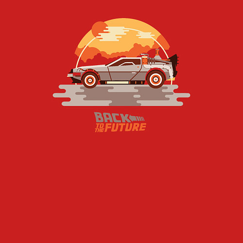 Мужской свитшот Back to the future sun / Красный – фото 3