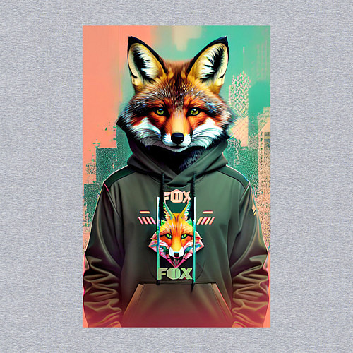 Мужской свитшот Dude fox - urban style / Меланж – фото 3