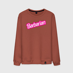 Свитшот хлопковый мужской Барби варвар - барбариан, цвет: кирпичный