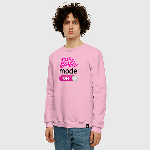 Мужской свитшот Барби мод / Светло-розовый – фото 3