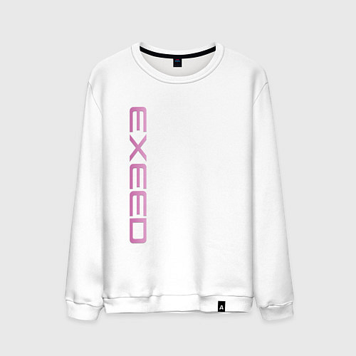 Мужской свитшот Exeed pink logo / Белый – фото 1