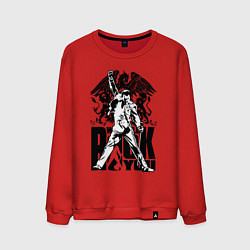 Свитшот хлопковый мужской Queen rock you, цвет: красный