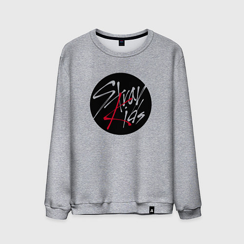 Мужской свитшот Stray Kids logo / Меланж – фото 1