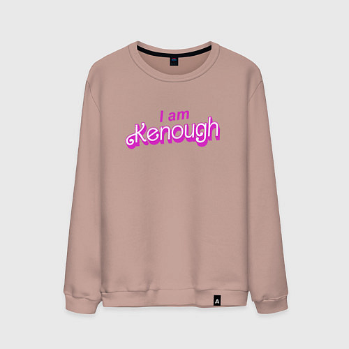 Мужской свитшот I am kenough barbie / Пыльно-розовый – фото 1