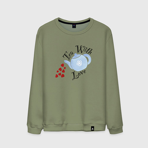 Мужской свитшот Tea with Love / Авокадо – фото 1