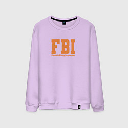 Свитшот хлопковый мужской Female Body Inspector - FBI, цвет: лаванда