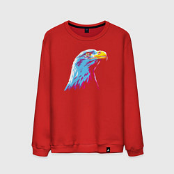 Свитшот хлопковый мужской Орел WPAP, цвет: красный