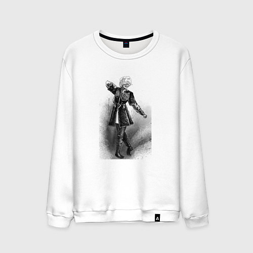 Мужской свитшот Горский танец / Белый – фото 1