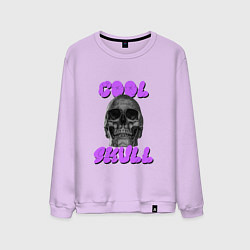 Свитшот хлопковый мужской Cool Skull, цвет: лаванда