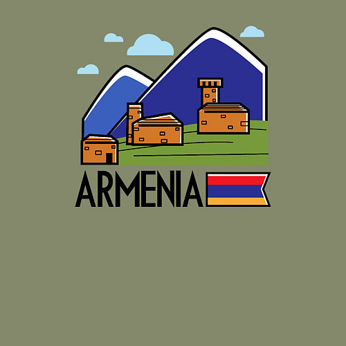 Мужской свитшот Горная Армения / Авокадо – фото 3