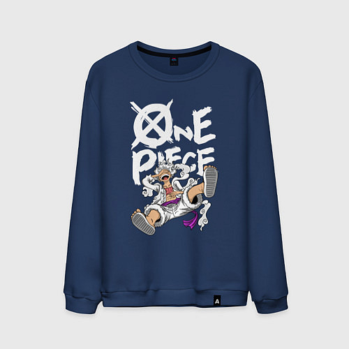 Мужской свитшот One piece - Луффи гир 5 / Тёмно-синий – фото 1