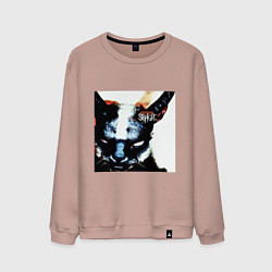 Свитшот хлопковый мужской Slipkat Meowa, цвет: пыльно-розовый