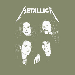 Свитшот хлопковый мужской Metallica band, цвет: авокадо — фото 2
