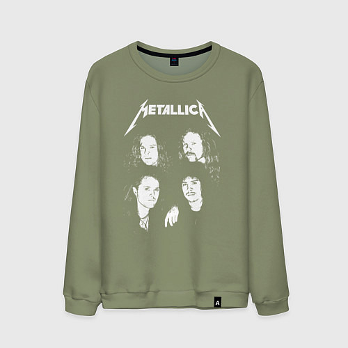 Мужской свитшот Metallica band / Авокадо – фото 1