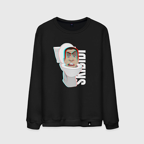 Мужской свитшот Skibidi Toilet G-toilet / Черный – фото 1