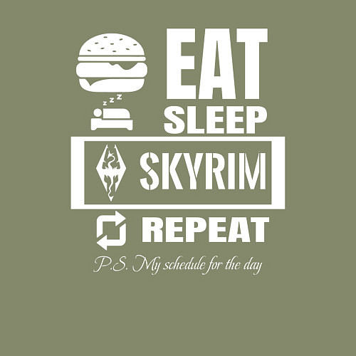 Мужской свитшот Скайрим The Elder Scrolls / Авокадо – фото 3