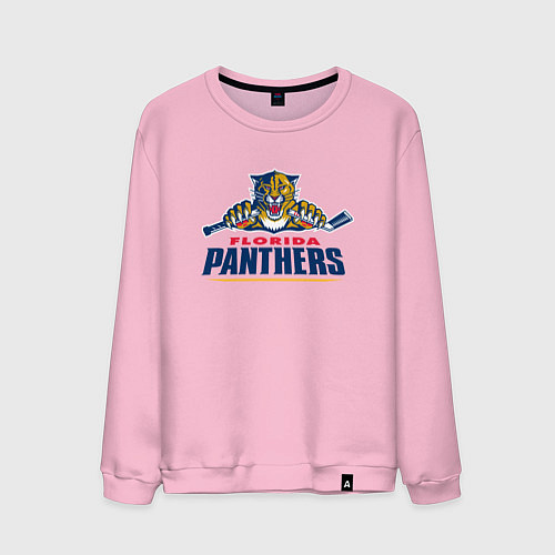 Мужской свитшот Florida panthers - hockey team / Светло-розовый – фото 1