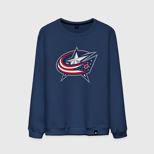 Мужской свитшот Columbus blue jackets - hockey team - emblem / Тёмно-синий – фото 1