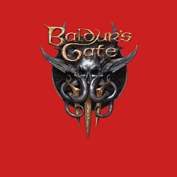 Свитшот хлопковый мужской Baldurs Gate 3 - logotype, цвет: красный — фото 2