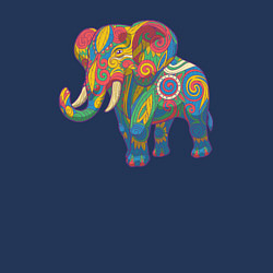 Свитшот хлопковый мужской Разноцветный слоник, цвет: тёмно-синий — фото 2