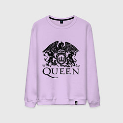 Свитшот хлопковый мужской Queen - logo, цвет: лаванда