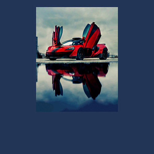 Мужской свитшот Спорт кар с дверями верх / Тёмно-синий – фото 3