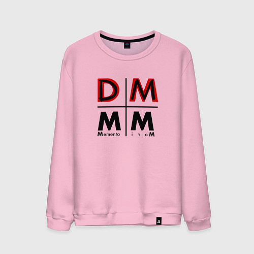 Мужской свитшот Depeche Mode - Memento Mori Logo DM / Светло-розовый – фото 1