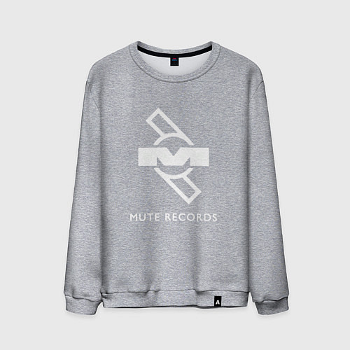 Мужской свитшот Depeche Mode Mute Records Logo / Меланж – фото 1