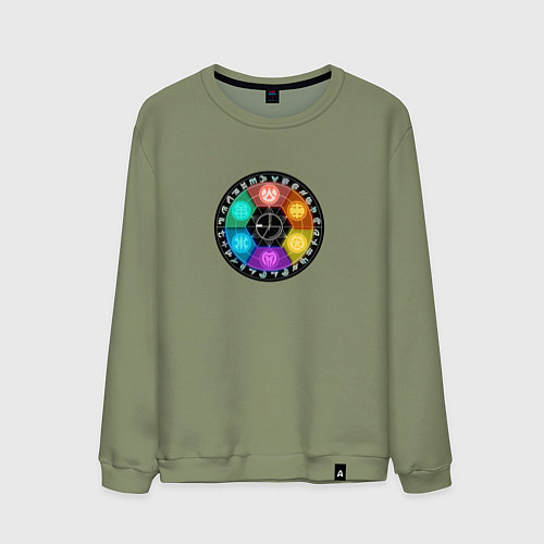 Мужской свитшот Бакуган стихии / Авокадо – фото 1