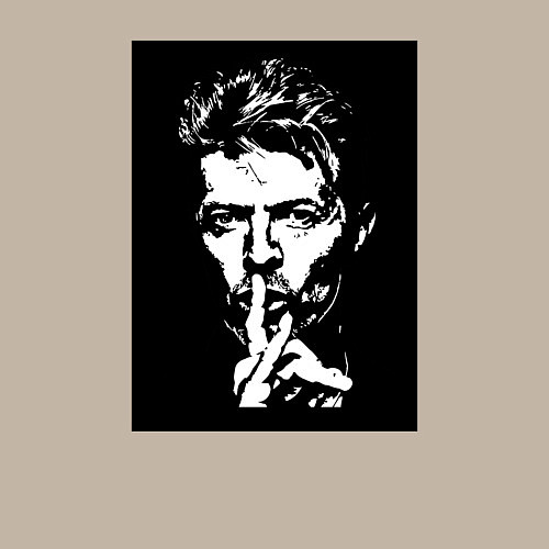 Мужской свитшот David Bowie - Silence / Миндальный – фото 3