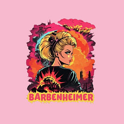 Свитшот хлопковый мужской Barbenheimer Barbie Oppenheimer, цвет: светло-розовый — фото 2