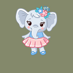 Свитшот хлопковый мужской Elephant girl, цвет: авокадо — фото 2