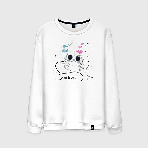 Мужской свитшот Space lovers / Белый – фото 1