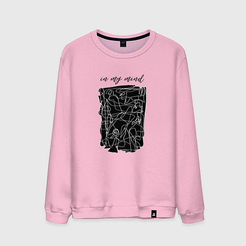 Мужской свитшот In my mind 2 / Светло-розовый – фото 1