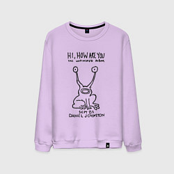 Свитшот хлопковый мужской Kurt Cobain Hi How Are You, цвет: лаванда