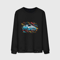 Свитшот хлопковый мужской Nissan Skyline R32 GTR, цвет: черный