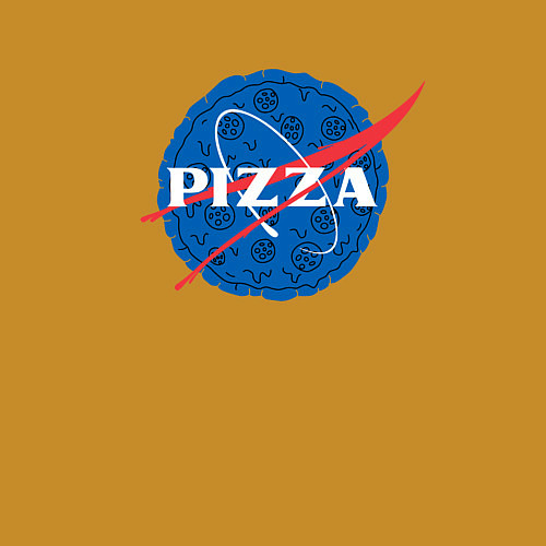 Мужской свитшот Pizza x NASA / Горчичный – фото 3